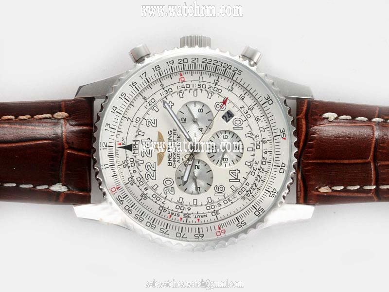 Breitling Navitimer Cosmonaute Steel Automatic White Dial 46mm Watch