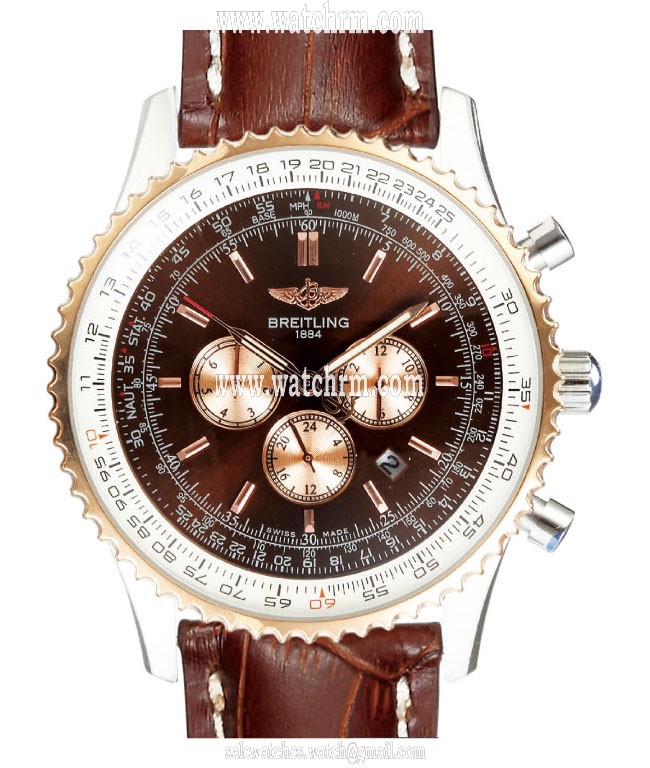 Breitling Navitimer R2332212/B838-2CT Mens Brown Crocodile Leather Strap 41.8mm Watch