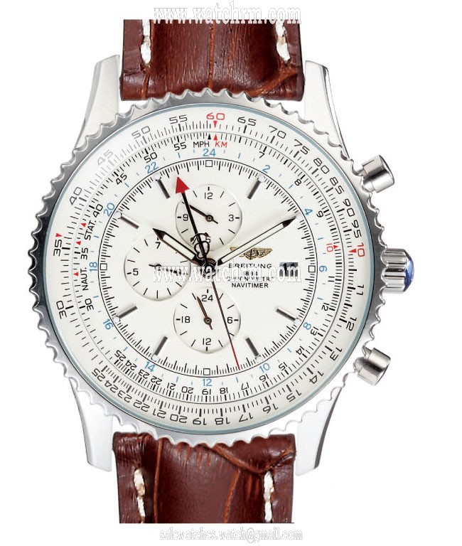 Breitling Navitimer World A24322 Round Stainless Steel Case Watch