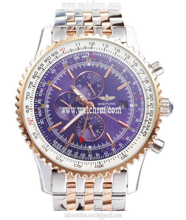 Breitling Navitimer World A2432212-C651 Automatic 46mm Purple Dial Watch