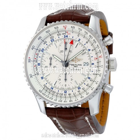 Breitling Navitimer World Automatic Silver Dial Men's Watch A2432212-G571BRCT