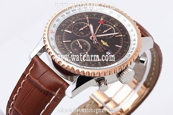 Breitling Navitimer World Pink Gold coffee Dial 46mm Automatic Watch