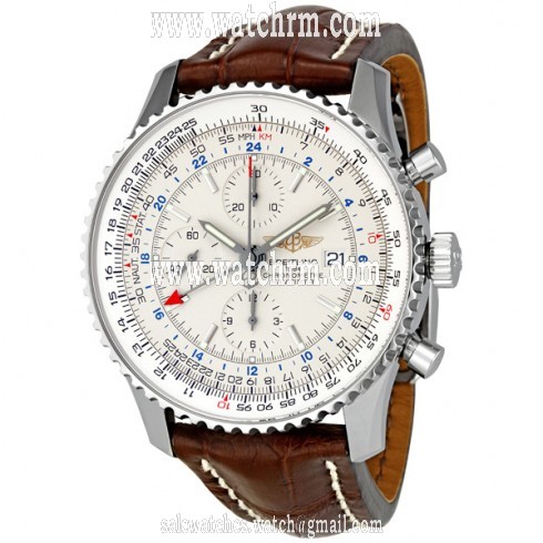 Breitling Navitimer World Silver Dial Automatic Men's Watch A2432212-G571BRCD