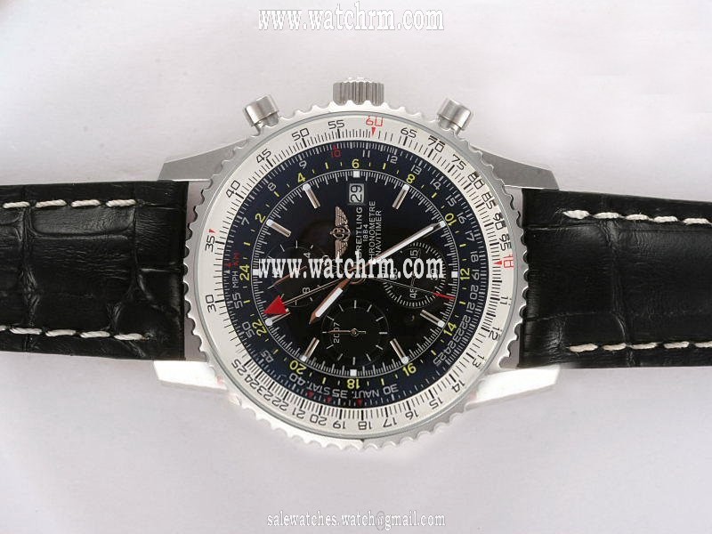 Breitling Navitimer World Steel Black Dial Stainless Steel Case Watch