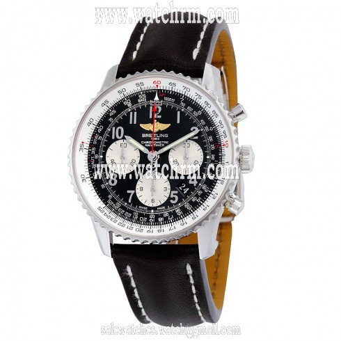 Breitling Navtimer 01 Black Dial Chronograph Automatic Men's Watch AB012012-BB02BKLD