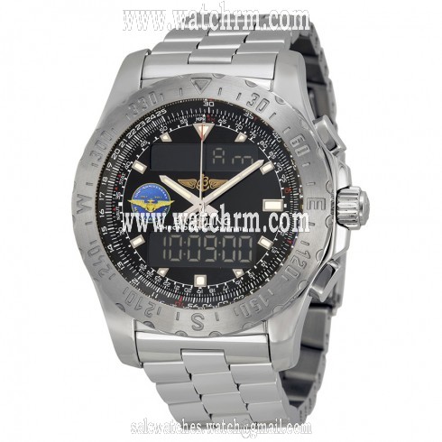Breitling Professional Airwolf Black Dial Stainless Steel Men's Watch A7836323-BA86SS