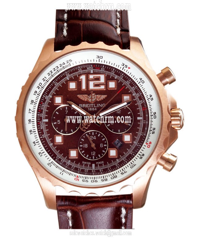 Breitling Professional Chronospace A2336035/BA68 Brown Crocodile Leather Strap Brown Dial 46mm Watch