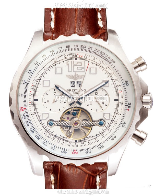 Breitling Professional Chronospace A2336035/F555 Brown Stainless Steel Strap 46mm Mens Watch