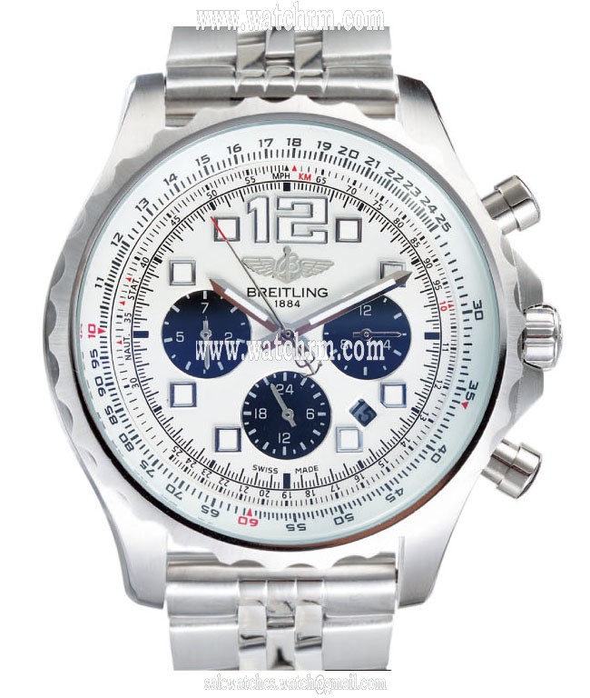 Breitling Professional Chronospace A2336035/g718-1OR Silver Stainless Steel Strap Mens Round Watch