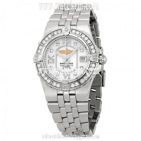 Breitling Starliner 30mm Diamond White Mother of Pearl Ladies Watch A7134053/A679