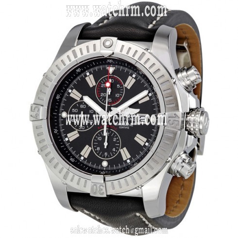 Breitling Super Avenger Black Dial Chronograph Men's Watch A1337011-B907BKLD