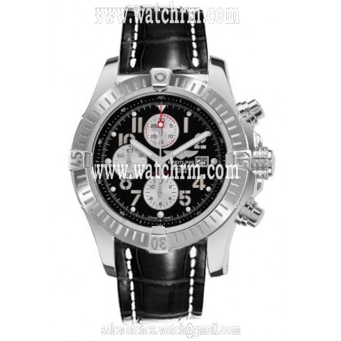 Breitling Super Avenger Black Dial Chronograph Men's Watch A1337011-B973BKLD