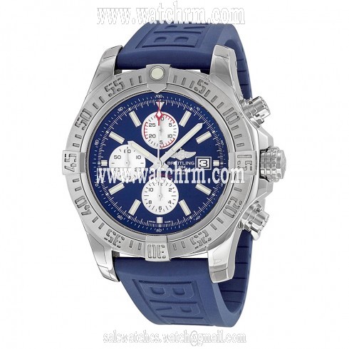 Breitling Super Avenger II Automatic Chronograph Blue Rubber Strap Men's Watch A1337111-C871BLPD3