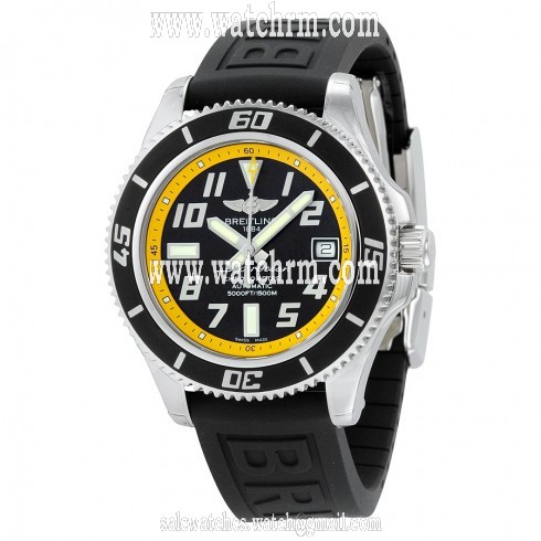 Breitling Superocean 42 Automatic Black Dial Rubber Strap Men's Watch A1736402-BA32BKPD3