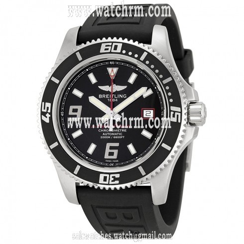 Breitling SuperOcean 44 Black Dial Black Rubber Men's Watch A1739102-BA76BKPT3