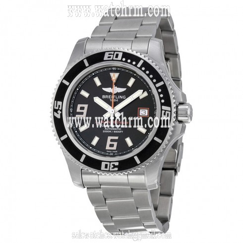 Breitling Superocean 44 Black Dial Stainless Steel Men's Watch A1739102-BA80SS