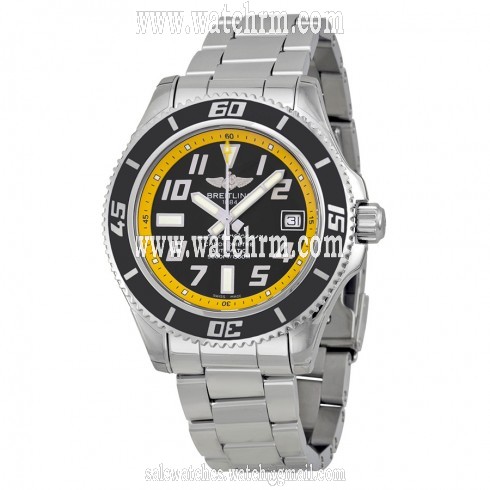Breitling SuperOcean Black Dial Stainless Steel Men's Watch A1736402-BA32SS
