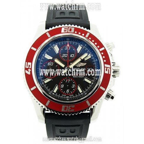 Breitling Superocean Chronogragh II Black Dial Black Rubber Men's Watch A13341X9-BA81BKPT