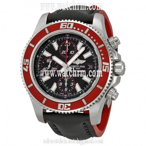 Breitling Superocean Chronograph II Automatic  Black Dial Black Leather Men's Watch A13341X9-BA81BKRLT