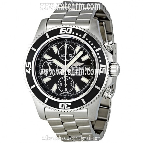 Breitling Superocean Chronograph II Black Dial Steel Automatic Men's Watch A1334102-BA84SS