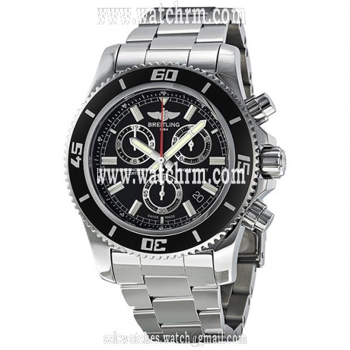 Breitling Superocean Chronograph M2000 Black Dial Men's Watch A73310A8-BB73
