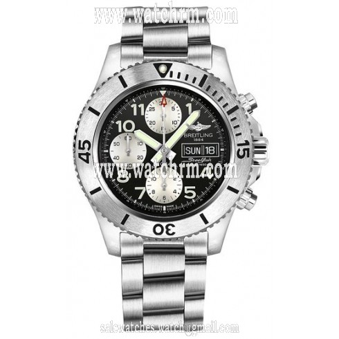 Breitling Superocean Chronograph Steelfish Black Dial Men's Watch A13341C3/BD19SS