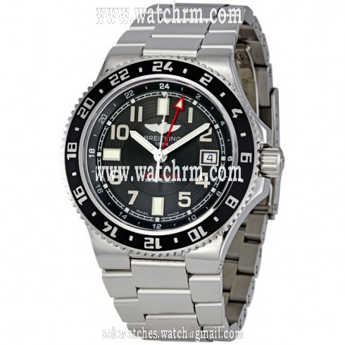 Breitling SuperOcean GMT Black Dial Automatic Stainless Steel Men's Watch A3238011-BA38SS