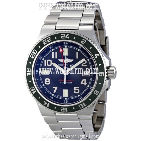Breitling Superocean GMT Black Dial Automatic Stainless Steel Men's Watch A32380A3-BA38SS