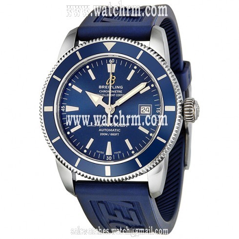 Breitling Superocean Heritage 42 Blue Dial Blue Rubber Men's Watch A1732116-C832B