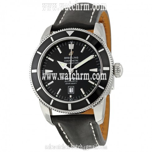Breitling Superocean Heritage 46 Automatic Black Dial Black Leather Men's Watch A1732024-B868BKLD