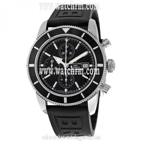 Breitling Superocean Heritage Automatic Chronograph Black Dial Black Rubber Men's Watch A1332024-B908BKPD3