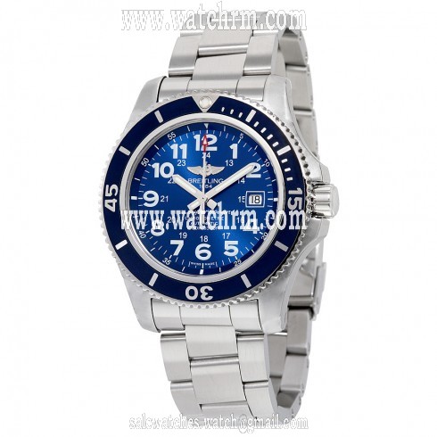 Breitling Superocean II 44 Gun Blue Dial Stainless Steel Automatic Men's Watch A17392D8/C910