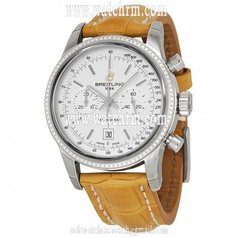 Breitling Transocean Automatic Silver Dial Camel Leather Unisex Watch A4131053-G757CMCT