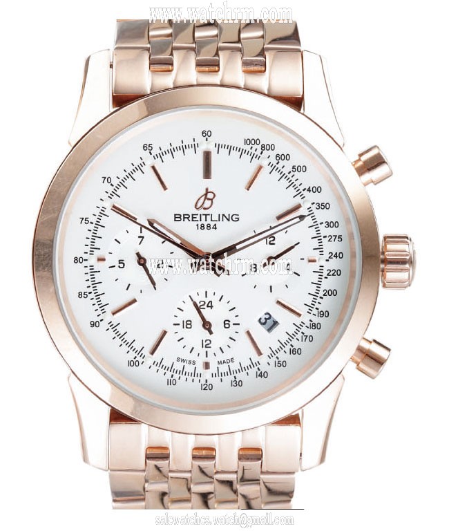 Breitling TransOcean Chrono AB015212/BA99 Silver Stainless Steel Strap Round Black Dial Watch