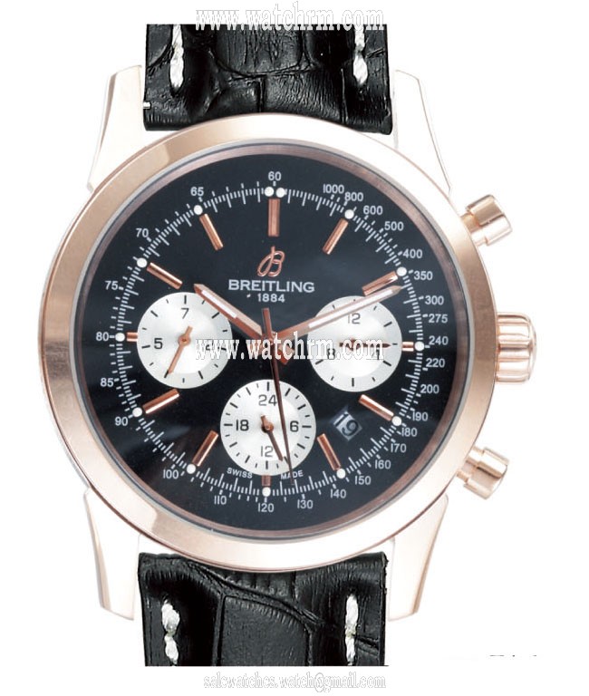 Breitling TransOcean Chrono AB015212-G724-SS 43mm Mens Rose Gold Case Watch