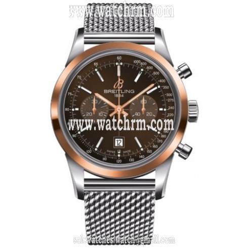Breitling Transocean Chronograph 38 Automatic Red Gold Men's Watch U4131012-Q600