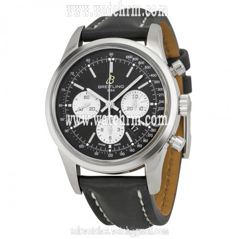 Breitling Transocean Chronograph Black Dial Men's Watch AB015112-BA59BKLT