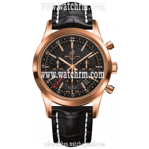 Breitling Transocean Chronograph GMT Black Dial BWatch RB045112-BC68SS