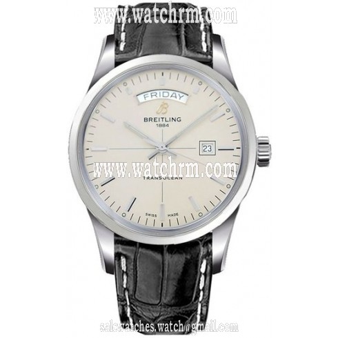 Breitling Transocean Day & Date Silver Dial Automatic Men's Watch A4531012-G751BKCD