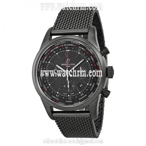 Breitling Transocean Unitime Pilot Black Dial Automatic Men's Watch MB0510U6-BC80SS