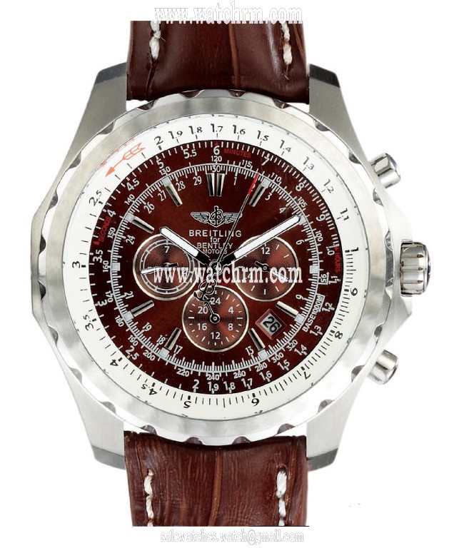 Breitling Windrider Chronomat A2536212/Q502BRLT 48.7mm Brown Cow Leather Strap Brown Dial Watch