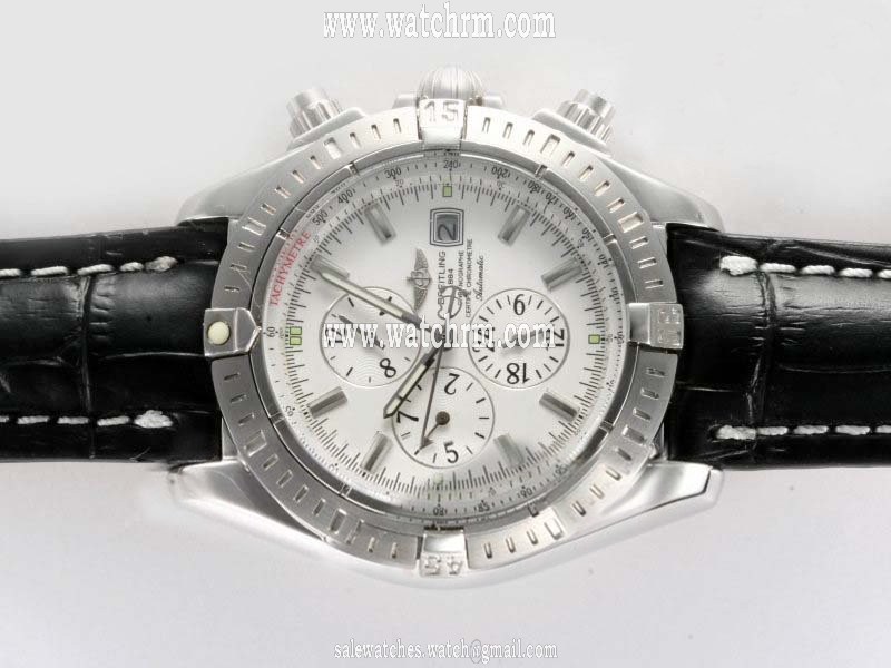 Breitling Windrider Chronomat Evolution A 13356 42.5mm Automatic White Dial Watch