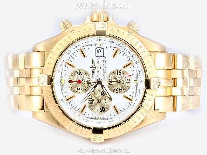 Breitling Windrider Chronomat Evolution A1335611/F517 42.5mm Midsize Quartz Chronograph Watch