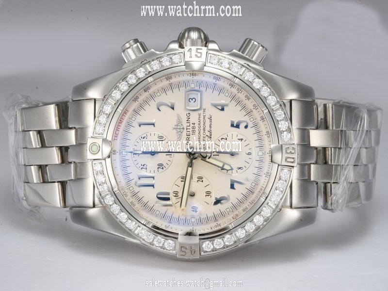 Breitling Windrider Chronomat Evolution A1335653-A573-372A White Dial Automatic Watch