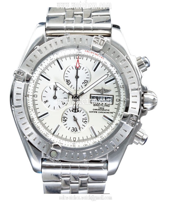 Breitling Windrider Chronomat Evolution B1335611/g570-SS 44mm White Dial Watch
