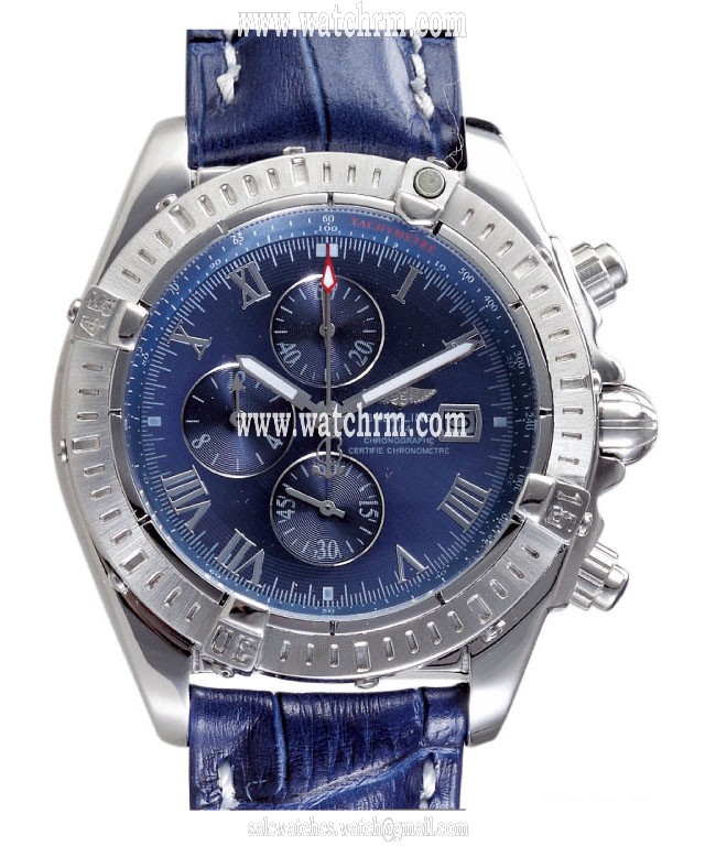Breitling Windrider Chronomat Evolution C1335611/C710-3LT Mens Round Brown Cow Leather Strap Watch