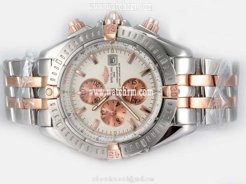 Breitling Windrider Chronomat Evolution Steel 6 42.5mm White Dial Watch