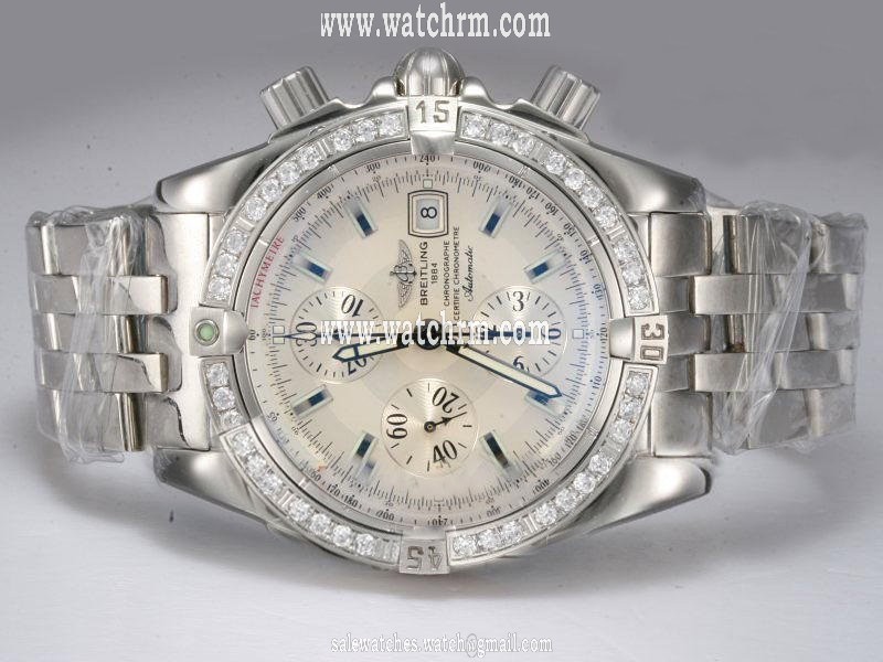 Breitling Windrider Chronomat Evolution Steel 6 Stainless Steel Bezel Automatic Mens Watch
