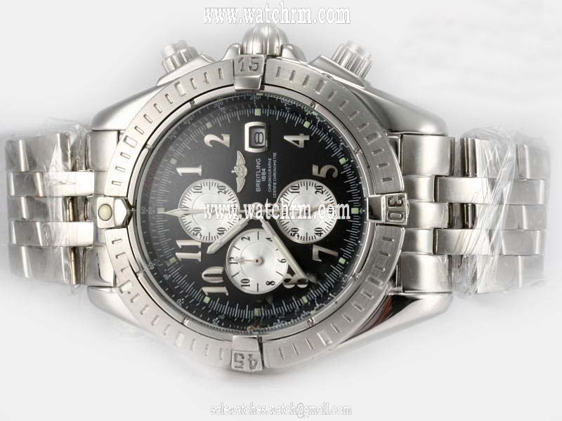Breitling Windrider Chronomat Evolution Steel 9 42.5mm Mens Stainless Steel Case Watch