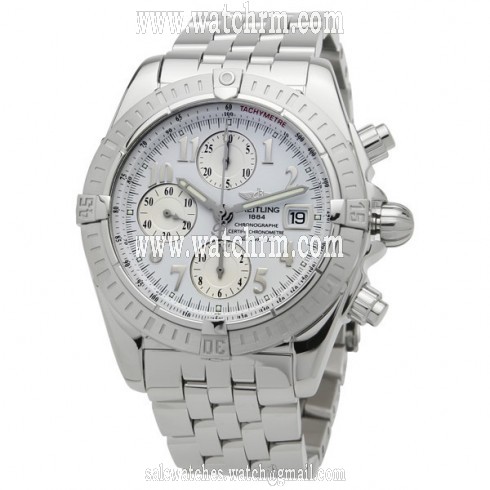 Breitling Windrider Chronomat Evolution Steel White Men's Watch A1335611-A573SS